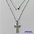 GARGANTILHA EM AÇO INOXIDÁVEL(CX66) - (AÇO013) GARGANTILHA COM PINGENTE CRUCIFIXO EM ALTO RELEVO COM PALAVRA JESUS 19X31MM - COMPRIMENTO: 50CM - FECHO LAGOSTA - AÇO1289 - Imagem 1