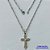 GARGANTILHA EM AÇO INOXIDÁVEL(CX63) - (AÇO013) GARGANTILHA COM PINGENTE CRUCIFIXO EM ALTO RELEVO 18X30MM - COMPRIMENTO: 50CM - FECHO LAGOSTA - AÇO1290 - Imagem 1