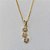 CONJUNTO FOLHEADO A OURO - BANHADO COM 5 MILÉSIMOS + VERNIZ DIAMOND - (CJA757) CONJUNTO COM CORRENTE VENEZIANA 45CM E PINGENTES COM PEDRAS EM ZIRCÔNIAS CRISTAIS 6X20MM - FECHO REDONDO - OURO185 - Imagem 2
