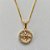 CONJUNTO FOLHEADO A OURO - BANHADO COM 5 MILÉSIMOS + VERNIZ DIAMOND - (CJB718) CONJUNTO COM CORRENTE VENEZIANA 45CM E PINGENTE REDONDO COM PEDRAS EM ZIRCÔNIAS CRISTAIS 13MM - FECHO REDONDO - OURO186 - Imagem 2