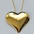 CONJUNTO FOLHEADO A OURO - BANHADO COM 5 MILÉSIMOS + VERNIZ DIAMOND - (CJA814) CONJUNTO COM CORRENTE VENEZIANA 45CM E PINGENTE CORAÇÃO LISO 37X40MM - FECHO REDONDO - OURO188 - Imagem 2