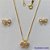 CONJUNTO FOLHEADO A OURO - BANHADO COM 5 MILÉSIMOS + VERNIZ DIAMOND - (CJA791) CONJUNTO COM CORRENTE VENEZIANA 45CM E PINGENTES GRAVATINHA CRAVEJADO EM MICROS ZIRCÔNIAS 9X12MM - FECHO REDONDO - OURO200 - Imagem 1