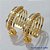 BRINCO FOLHEADO A OURO - BANHADO COM 5 MILÉSIMOS + VERNIZ DIAMOND - (ARJ1101) BRINCO ARGOLA COM MICRO ZIRCÔNIAS 23MM OURO201 - Imagem 1