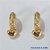 BRINCO FOLHEADO A OURO - BANHADO COM 5 MILÉSIMOS + VERNIZ DIAMOND - (BA721D) BRINCO DE ARGOLA COM PINGENTE CORAÇÃO 17MM - OURO204 - Imagem 2