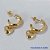 BRINCO FOLHEADO A OURO - BANHADO COM 5 MILÉSIMOS + VERNIZ DIAMOND - (BA721D) BRINCO DE ARGOLA COM PINGENTE CORAÇÃO 17MM - OURO204 - Imagem 1