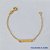 PULSEIRA FOLHEADA A OURO - BANHADO COM 5 MILÉSIMOS + VERNIZ DIAMOND - (PLD11) PULSEIRA COM CHAPINHA - TAMANHOS: 11CM - OURO205 - Imagem 1
