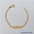 PULSEIRA FOLHEADA A OURO - BANHADO COM 5 MILÉSIMOS + VERNIZ DIAMOND - (PLD108) PULSEIRA INFANTIL CHAPINHA - TAMANHOS: 16CM - OURO208 - Imagem 1