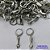BRINCO EM AÇO INOXIDÁVEL(CX67) -  BRINCO TRANQUETA (ARGOLINHA DE PRESSÃO) EM AÇO INOXIDÁVEL PINGENTE FIGA 17MM - AÇO1298 - Imagem 1