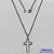 GARGANTILHA EM AÇO INOXIDÁVEL(CX67) - (AÇO01) CORRENTE 50CM COM PINGENTE CRUCIFIXO VAZADO 14X24MM - FECHO LAGOSTA - AÇO1302 - Imagem 1