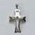 PINGENTE EM AÇO INOXIDÁVEL (CX67)- PINGENTE CRUCIFIXO CURVO VAZADO 21X33MM - AÇO1304 - Imagem 2
