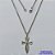 GARGANTILHA EM AÇO INOXIDÁVEL(CX67) - (AÇO01) CORRENTE 50CM COM PINGENTE CRUCIFIXO 17X28MM - FECHO LAGOSTA - AÇO1306 - Imagem 1
