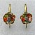 BRINCO NO BRUTO PRONTO PARA O BANHO(CX73) - BRINCO ARGOLINHA DE PRESSÃO (TRANQUETA) FLOR CRAVEJADO EM ZIRCÔNIAS COLORIDAS - TAMANHO 14MM - PESO TOTAL 4,3GR - BRU13437 - Imagem 2