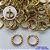 BRINCO NO BRUTO PRONTO PARA O BANHO - BRINCO ARGOLA CRAVEJADO EM MICROS ZIRCÔNIAS 2X14MM - PESO TOTAL 1,9GR - BRU13462 - Imagem 1