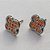 BRINCO NO BRUTO PRONTO PARA O BANHO(CX80) - (MAD) BRINCO DE PINO TIPO VAN CLEEF COM ZIRCÔNIAS VERMELHAS 12MM - COMPOSIÇÃO: LATÃO / ZIRCÔNIA - PESO TOTAL 2,3GR - BRU13476 - Imagem 2