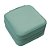 PORTA JOIAS MISTO COM DIVISÓRIA E ESPELHO EM CORINO VERDE CLARO E CAMURÇA INTERNA 5x10X10CM (PJ10) - BRU0002745 - Imagem 1
