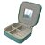 PORTA JOIAS MISTO COM DIVISÓRIA E ESPELHO EM CORINO VERDE CLARO E CAMURÇA INTERNA 5x10X10CM (PJ10) - BRU0002745 - Imagem 3