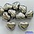 BERLOQUE EM AÇO INOXIDÁVEL(CX75) PARA PULSEIRAS TIPO PANDORA - CORAÇÃO PALAVRA FRIEND 10X11MM - COMPOSIÇÃO 100% AÇO INOXIDÁVEL - AÇO1361 - Imagem 1