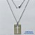 GARGANTILHA EM AÇO INOXIDÁVEL(CX80) - (BCOL033) CORRENTE ELO PORTUGUÊS 50CM (E1320) COM PINGENTE RETANGULAR CRUCIFIXO VAZADO 20X30MM - FECHO LAGOSTA - AÇO1367 - Imagem 1