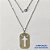 GARGANTILHA EM AÇO INOXIDÁVEL -(CX80) (ACO07) CORRENTE ELO PORTUGUÊS 50CM (E1323) COM PINGENTE RETANGULAR CRUCIFIXO VAZADO 19X30MM - FECHO LAGOSTA - AÇO1369 - Imagem 1