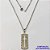 GARGANTILHA EM AÇO INOXIDÁVEL- (CX83) CORRENTE (07) 50CM (E1262) COM PINGENTE RETANGULAR CRUCIFIXO 9X31MM - FECHO LAGOSTA - AÇO1373 - Imagem 1