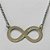 GARGANTILHA EM AÇO INOXIDÁVEL(CX83) - GARGANTILHA COM PINGENTE INFINITO 12MM - TAMANHO: 45CM - COMPOSIÇÃO: AÇO INOXIDÁVEL - AÇO1378 - Imagem 2