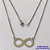 GARGANTILHA EM AÇO INOXIDÁVEL(CX83) - GARGANTILHA COM PINGENTE INFINITO 12MM - TAMANHO: 45CM - COMPOSIÇÃO: AÇO INOXIDÁVEL - AÇO1378 - Imagem 1