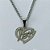 GARGANTILHA EM AÇO INOXIDÁVEL(CX83) - GARGANTILHA COM PINGENTE CORAÇÃO VAZADO ESCRITO LOVE 17MM - TAMANHO: 45CM - COMPOSIÇÃO: AÇO INOXIDÁVEL - AÇO1382 - Imagem 2