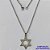 GARGANTILHA EM AÇO INOXIDÁVEL(CX83) - GARGANTILHA COM PINGENTE ESTRELA DE DAVI 17MM - TAMANHO: 45CM - COMPOSIÇÃO: AÇO INOXIDÁVEL - AÇO1386 - Imagem 1