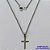 GARGANTILHA EM AÇO INOXIDÁVEL(CX83) - GARGANTILHA COM PINGENTE CRUCIFIXO LISO 10MM - TAMANHO: 45CM - COMPOSIÇÃO: AÇO INOXIDÁVEL - AÇO1387 - Imagem 1
