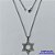 GARGANTILHA EM AÇO INOXIDÁVEL(CX85) - GARGANTILHA COM PINGENTE ESTRELA DE DAVI 20MM - TAMANHO: 45CM - COMPOSIÇÃO: AÇO INOXIDÁVEL - AÇO1388 - Imagem 1