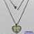 GARGANTILHA EM AÇO INOXIDÁVEL(CX85) - GARGANTILHA COM PINGENTE CORAÇÃO CASAL 21MM - TAMANHO: 45CM - COMPOSIÇÃO: AÇO INOXIDÁVEL - AÇO1391 - Imagem 1