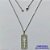 GARGANTILHA EM AÇO INOXIDÁVEL- (CX85) CORRENTE (07) 50CM (E1351) COM PINGENTE RETANGULAR CRUCIFIXO 13x34MM - FECHO LAGOSTA - AÇO1401 - Imagem 1