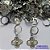 BRINCO EM AÇO INOXIDÁVEL(CX85) -  BRINCO TRANQUETA (ARGOLINHA DE PRESSÃO) EM AÇO INOXIDÁVEL PINGENTE VAN CLEEF  12MM - AÇO1407 - Imagem 1