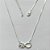 GARGANTILHA CORRENTE VENEZIANA FOLHEADO A PRATA COM 50 MILÉSIMOS + VERNIZ DIAMOND - GARGANTILHA INFINITO MÃE COM MICRO ZIRCÔNIAS 20MM - PRA024 - Imagem 1