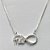 GARGANTILHA CORRENTE VENEZIANA FOLHEADO A PRATA COM 50 MILÉSIMOS + VERNIZ DIAMOND - GARGANTILHA INFINITO MÃE COM MICRO ZIRCÔNIAS 20MM - PRA024 - Imagem 2