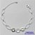 PULSEIRA FOLHEADO A PRATA COM 50 MILÉSIMOS + VERNIZ DIAMOND - PULSEIRA VAZADA TAMANHO - 18CM - EXTENSOR PRA026 - Imagem 1