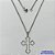 GARGANTILHA EM AÇO INOXIDÁVEL(CX89) - GARGANTILHA COM PINGENTE CRUCIFIXO VAZADO 21X28MM - TAMANHO: 45CM - COMPOSIÇÃO: AÇO INOXIDÁVEL - AÇO1462 - Imagem 1