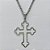 GARGANTILHA EM AÇO INOXIDÁVEL(CX89) - GARGANTILHA COM PINGENTE CRUCIFIXO VAZADO 21X28MM - TAMANHO: 45CM - COMPOSIÇÃO: AÇO INOXIDÁVEL - AÇO1462 - Imagem 2