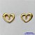 BRINCO FOLHEADO A OURO (BRJ3516) - BANHADO COM 5 MILÉSIMOS + VERNIZ DIAMOND - BRINCO DE PINO CORAÇÃO VAZADO 19MM - OURO222 - Imagem 1