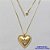 GARGANTILHA FOLHEADO A OURO (ZPG377ZD) - BANHADO COM 5 MILÉSIMOS + VERNIZ DIAMOND - GARGANTILHA COM CORRENTE VENEZIANA 45CM CORAÇÃO DESENHO PATINHA PET 24MM - OURO226 - Imagem 1