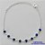 PULSEIRA FOLHEADO A PRATA COM 50 MILÉSIMOS + VERNIZ DIAMOND - PULSEIRA 15CM COM STRASS AZUÍS + EXTENSOR FECHO LAGOSTA PRA033 - Imagem 1