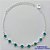 PULSEIRA FOLHEADO A PRATA COM 50 MILÉSIMOS + VERNIZ DIAMOND - PULSEIRA 15CM COM STRASS AZUÍS + EXTENSOR FECHO LAGOSTA PRA034 - Imagem 1