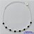 PULSEIRA FOLHEADO A PRATA COM 50 MILÉSIMOS + VERNIZ DIAMOND - PULSEIRA 15CM COM STRASS PRETO + EXTENSOR FECHO LAGOSTA PRA038 - Imagem 1