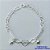 PULSEIRA FOLHEADO A PRATA COM 50 MILÉSIMOS + VERNIZ DIAMOND - PULSEIRA 17CM CORAÇÃO AMOR VAZADO E MINI CORAÇÕES PRA042 - Imagem 1