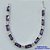 PULSEIRA FOLHEADO A PRATA COM 50 MILÉSIMOS + VERNIZ DIAMOND - PULSEIRA 18CM COM ZIRCÔNIAS CRISTAIS E ROXA COM TRAVA PRA043 - Imagem 1