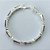 PULSEIRA FOLHEADO A PRATA COM 50 MILÉSIMOS + VERNIZ DIAMOND - PULSEIRA 18CM COM ZIRCÔNIAS CRISTAIS E ROXA COM TRAVA PRA043 - Imagem 3