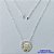 GARGANTILHA FOLHEADO A PRATA COM 50 MILÉSIMOS + VERNIZ DIAMOND - GARGANTILHA CORRENTE CADEADO 45CM COM PINGENTE JESUS CRISTO 17MM PRA055 - Imagem 1