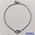 PULSEIRA EM AÇO INOXIDÁVEL - (ACO1012) PULSEIRA TIJOLINHO COM PINGENTE CORAÇÃO EM ZIRCÔNIA LILÁS 7MM - TAMANHO 18CM - FECHO LAGOSTA - COMPOSIÇÃO: AÇO INOXIDÁVEL - AÇO1465 - Imagem 1