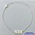 PULSEIRA FOLHEADA A PRATA COM 50 MILÉSIMOS + VERNIZ DIAMOND - PULSEIRA COM PLACA LOVE - TAMANHO: 15CM + EXTENSOR FECHO LAGOSTA PRA071 - Imagem 1