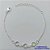 PULSEIRA FOLHEADA A PRATA COM 50 MILÉSIMOS + VERNIZ DIAMOND - PULSEIRA COM PEDRAS CRISTAIS - TAMANHO: 15CM + EXTENSOR E FECHO LAGOSTA PRA073 - Imagem 1